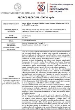 PROJECT PROPOSAL - XXXVII cycle - Unimi