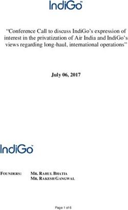 CONFERENCE CALL TO DISCUSS INDIGO'S EXPRESSION OF INTEREST IN THE PRIVATIZATION OF AIR INDIA AND INDIGO'S VIEWS REGARDING LONG-HAUL ...
