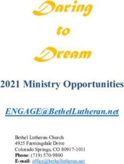 Daring to Dream 2021 Ministry Opportunities - Bethel Lutheran ...