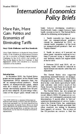 International Economics Policy Briefs