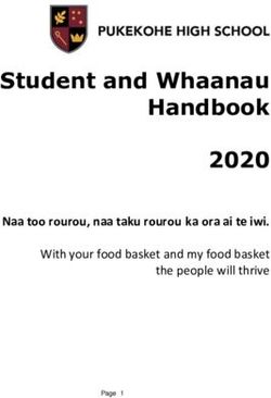 Student and Whaanau Handbook 2020 - Naa too rourou, naa taku rourou ka ora ai te iwi. With your food basket and my food basket the people will ...