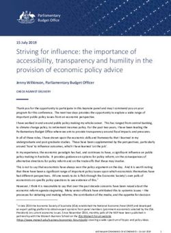 Striving for influence: the importance of accessibility, transparency and humility in the provision of economic policy advice