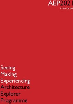 AEP2021 - Seeing Making Experiencing Architecture Explorer - CUHK School of ...