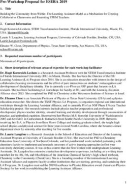 Pre-Workshop Proposal for ESERA 2019