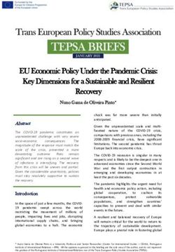EU Economic Policy Under the Pandemic Crisis: Key Dimensions for a Sustainable and Resilient Recovery - Trans ...