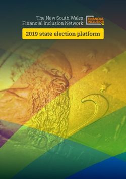 2019 state election platform - The New South Wales Financial Inclusion Network - NSW Financial Inclusion Network
