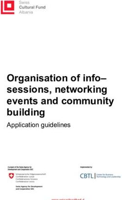 Organisation of info-sessions, networking events and community building - Application guidelines