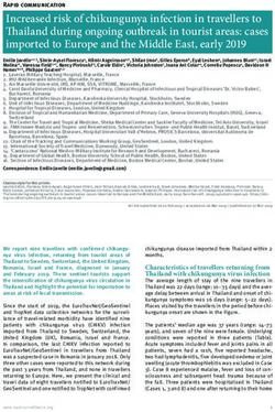 Increased risk of chikungunya infection in travellers to Thailand during ongoing outbreak in tourist areas: cases imported to Europe and the ...