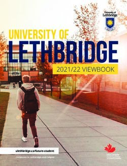2021/22 VIEWBOOK - ulethbridge.ca/future-student Campuses in Lethbridge and Calgary - Virtual High School