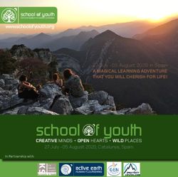 School f youth CREATIVE MINDS OPEN HEARTS WILD PLACES - INFORMATION FOR STUDENTS & PARENTS - Active Earth