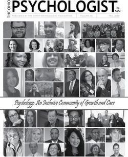 Psychologist - Psychology: An Inclusive Community of Growth and Care - PUBLISHEDBYTHEOHIOPSYCHOLOGICALASSOCIATION VOLUME65 FALL2018