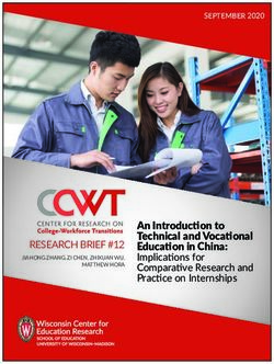 An Introduction to Technical and Vocational Education in China: Implications for Comparative Research and Practice on Internships RESEARCH BRIEF #12