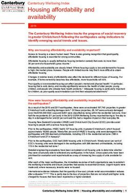 Housing affordability and availability - Canterbury Wellbeing Index - Community & Public Health