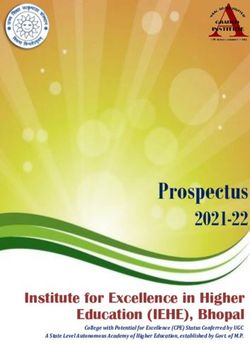 Prospectus 2021-22 Institute for Excellence in Higher Education (IEHE), Bhopal