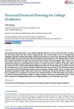 Personal Financial Planning for College Graduates - Scientific ...