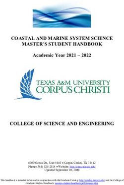 COASTAL AND MARINE SYSTEM SCIENCE MASTER'S STUDENT HANDBOOK