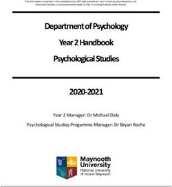 Department of Psychology Year 2 Handbook Psychological Studies 2020-2021 - Maynooth ...