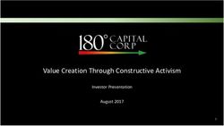 Value Creation Through Constructive Activism - Investor Presentation August 2017 1 - Draft