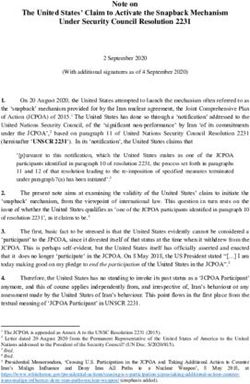 Note on The United States' Claim to Activate the Snapback Mechanism Under Security Council Resolution 2231