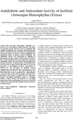 Antidiabetic and Antioxidant Activity of Jackfruit (Artocarpus Heterophyllus) Extract