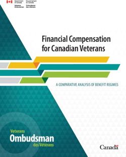 Financial Compensation for Canadian Veterans - A COMPARATIVE ANALYSIS OF BENEFIT REGIMES