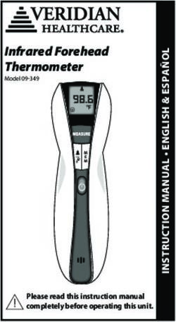 Infrared Forehead Thermometer - Please read this instruction manual completely before operating this unit - Veridian Healthcare