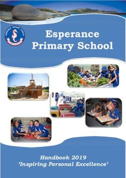 Esperance Primary School - Handbook 2019 'Inspiring Personal Excellence'