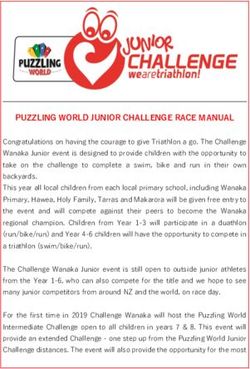 PUZZLING WORLD JUNIOR CHALLENGE RACE MANUAL
