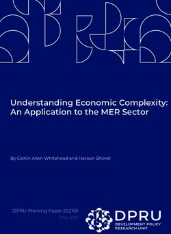 Understanding Economic Complexity: An Application to the MER Sector - DPRU Working Paper 202105 May 2021 - South-South Global ...