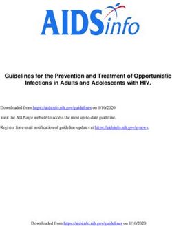 Guidelines for the Prevention and Treatment of Opportunistic Infections in Adults and Adolescents with HIV - NIH