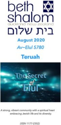 Teruah August 2020 Av Elul 5780 - Beth Shalom Auckland