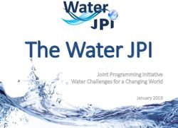 The Water JPI Joint Programming Initiative Water Challenges for a Changing World - January 2019 - JPI Water