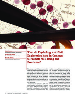 What do Psychology and Civil Engineering have in Common to Promote Well-Being and Excellence?