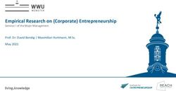 Empirical Research on (Corporate) Entrepreneurship - Seminar I of the Major Management