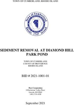 SEDIMENT REMOVAL AT DIAMOND HILL PARK POND - BID # 2021-1001-01 September 2021