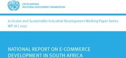 NATIONAL REPORT ON E-COMMERCE DEVELOPMENT IN SOUTH AFRICA - Inclusive and Sustainable Industrial Development Working Paper Series WP 18