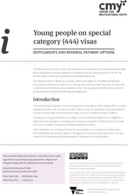 Young people on special category (444) visas - Centre For ...