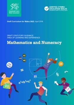 Mathematics and Numeracy - Draft Curriculum for Wales 2022: April 2019 DRAFT STATUTORY GUIDANCE AREA OF LEARNING AND EXPERIENCE - cloudfront.net