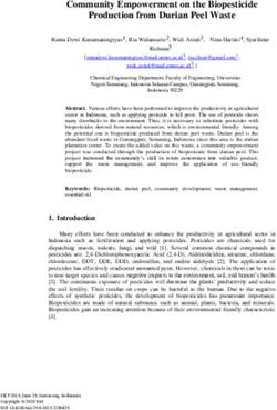 Community Empowerment on the Biopesticide Production from Durian Peel Waste - EUDL