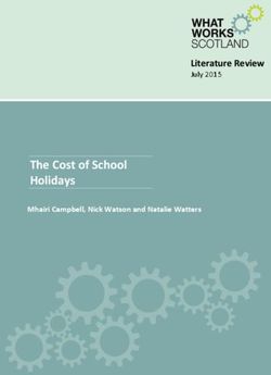 The Cost of School Holidays - Literature Review July 2015