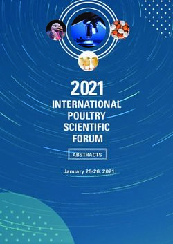 2021 INTERNATIONAL POULTRY SCIENTIFIC FORUM - ABSTRACTS - Southern ...