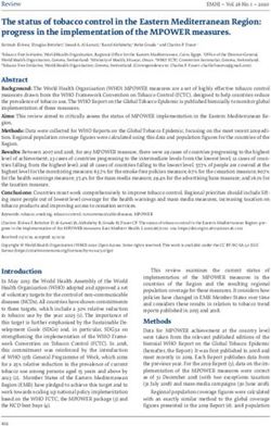 The status of tobacco control in the Eastern Mediterranean Region: progress in the implementation of the MPOWER measures.