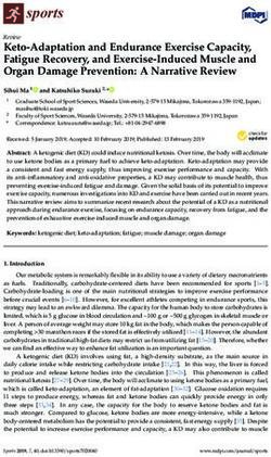 Keto-Adaptation and Endurance Exercise Capacity, Fatigue Recovery, and Exercise-Induced Muscle and Organ Damage Prevention: A Narrative Review ...