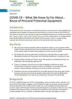 COVID-19 - What We Know So Far About Reuse of Personal Protective Equipment - Public Health Ontario