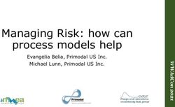Managing Risk: how can process models help - Evangelia Belia, Primodal US Inc. Michael Lunn, Primodal US Inc.