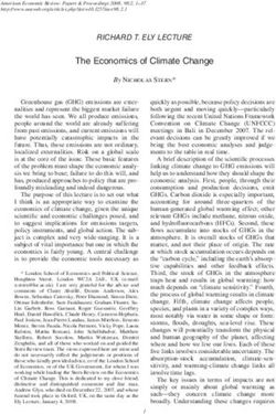 RICHARD T. ELY LECTURE - The Economics of Climate Change - The Economics of Climate ...