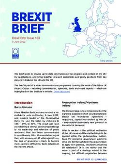 BREXIT BRIEF Brexit Brief Issue 133 - 9 June 2022 - IIEA