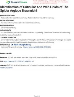 Identication of Cuticular And Web Lipids of The Spider Argiope Bruennichi