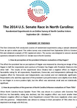The 2014 U.S. Senate Race in North Carolina
