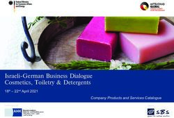 Israeli-German Business Dialogue Cosmetics, Toiletry & Detergents - 18th - 22nd April 2021 - german-tech.org